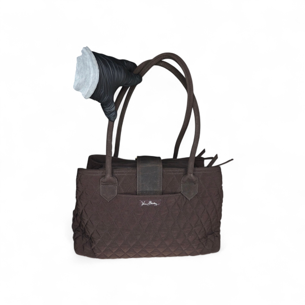 Vera Bradley Dark Brown Quilted Shoulder Bag